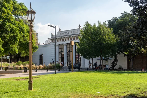 Hermosa Vista Entrada Histórica Del Cementerio Recoleta Buenos Aires Argentina — Foto de Stock