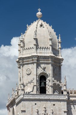 Belm, Lizbon, Portekiz 'deki tarihi Jernimos Manastırı' na güzel manzara.