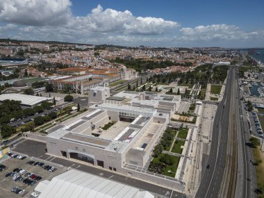 Lizbon, Portekiz 'deki CCB (Centro Cultural de Belm) müzesine güzel manzara.