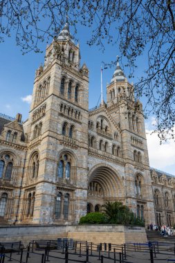 Londra, İngiltere 'nin merkezindeki Doğa Tarihi Müzesi' ne güzel bir manzara.