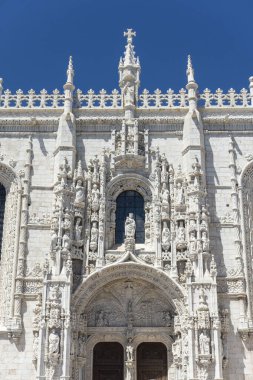Belm, Lizbon, Portekiz 'deki tarihi Jernimos Manastırı' na güzel manzara.