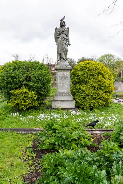Vacker Utsikt Över Gravstenar Gröna Brompton Kyrkogård Centrala London England — Stockfoto
