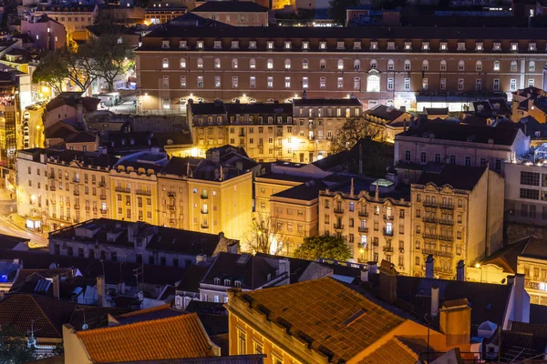Vacker Utsikt Över Gamla Traditionella Stockar Centrala Lissabon Portugal — Stockfoto