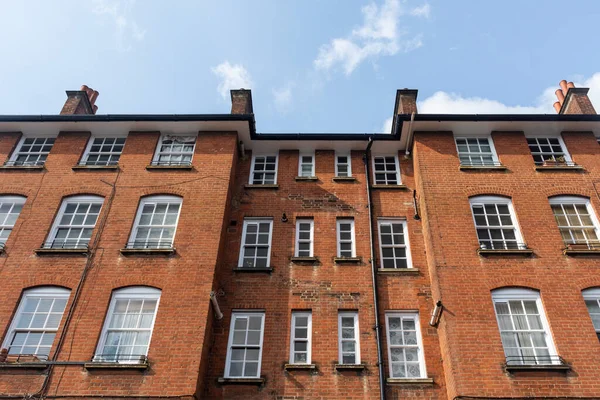 Prachtig Uitzicht Traditionele London Bakstenen Huizen Het Centrum Van Londen — Stockfoto