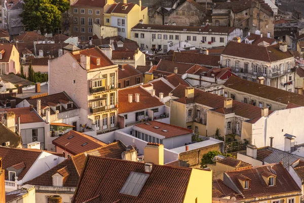 Vacker Utsikt Över Gamla Traditionella Stockar Centrala Lissabon Portugal — Stockfoto