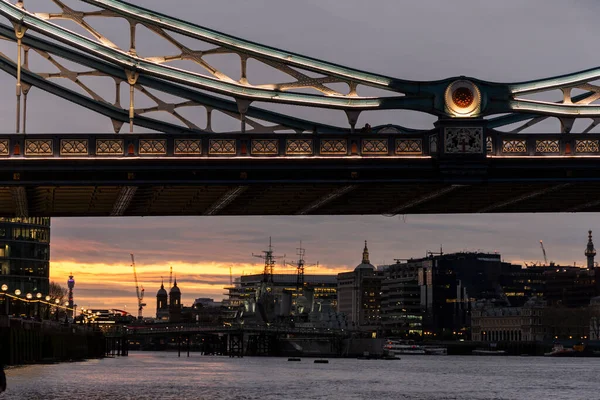 Schöne Aussicht Auf Die Tower Bridge Und Die Themse Zentrum — Stockfoto
