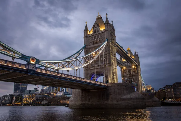 Bela Vista Para Ponte Torre Sobre Rio Tamisa Centro Londres — Fotografia de Stock
