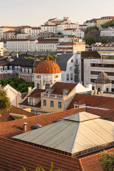 Gyönyörű Kilátás Régi Hagyományos Buldings Lisszabon Központjában Város Portugália — Stock Fotó