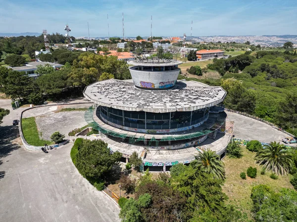 Hermosa Vista Aérea Edificio Panorámico Del Mirador Del Parque Monsanto — Foto de Stock