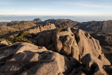 Beautiful view to rocky mountain and altitude fields landscape in Itatiaia National Park, Rio de Janeiro, Brazil