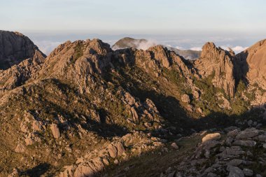 Beautiful view to rocky mountain and altitude fields landscape in Itatiaia National Park, Rio de Janeiro, Brazil