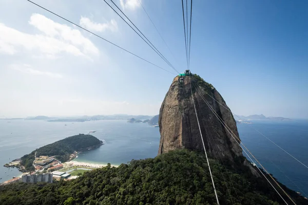 Мбаппе Вид Канатной Дороги Sugar Loaf Горы Город Рио Жанейро — стоковое фото
