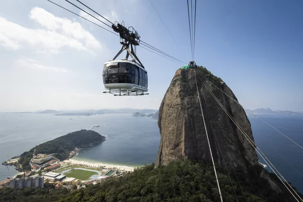 Krásný Výhled Lanovky Sugar Loaf Hory Město Rio Janeiro Brazílie — Stock fotografie
