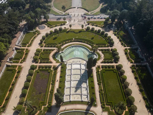 Schöne Luftaufnahme Der Öffentlichen Gärten Independence Park Paulo Brasilien — Stockfoto
