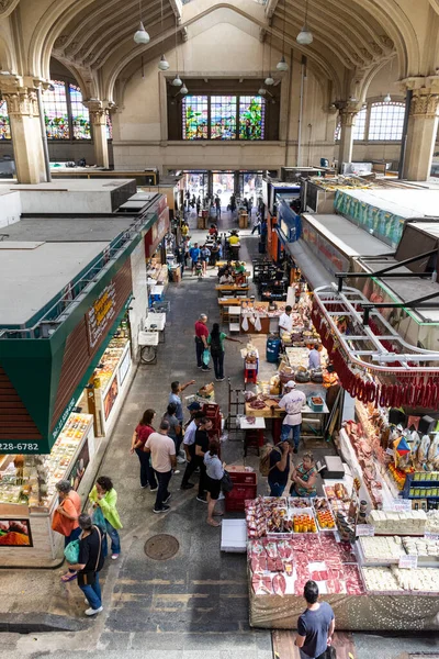 Beautiful View Interior Public Market Building Shopping Stands Paulo Brazil — Stock Photo, Image