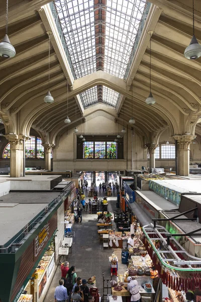 Stock image Beautiful view to interior of public market building with shopping stands in So Paulo,Brazil