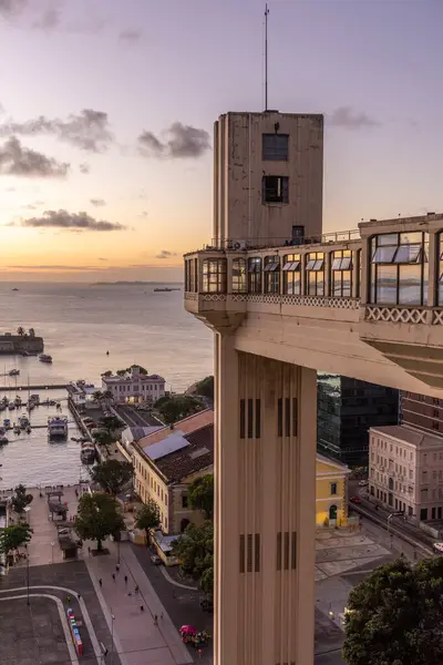 Vacker Utsikt Över Historiska Hiss Stadsbyggnad Salvador Huvudstad Bahia State — Stockfoto