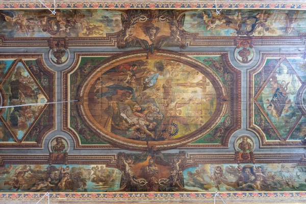 Belle Vue Sur Peinture Historique Église Bonfim Plafond Salvador Capitale — Photo