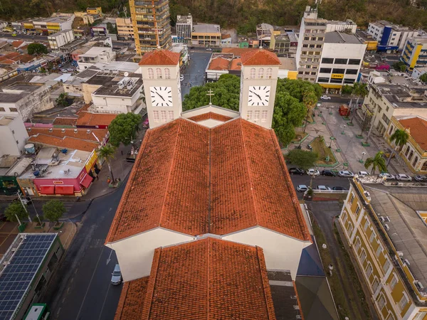 Gyönyörű Légi Kilátás Katedrális Épület Város Cuiab Fővárosa Mato Grosso — Stock Fotó