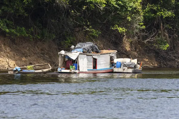 Традиционная Местная Лодка Реке Негро Архипелаг Анавильянас Амазонас Бразилия — стоковое фото
