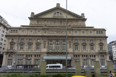 Buenos Aires 'in merkezindeki Coln Tiyatrosu' nun güzel manzarası, Arjantin