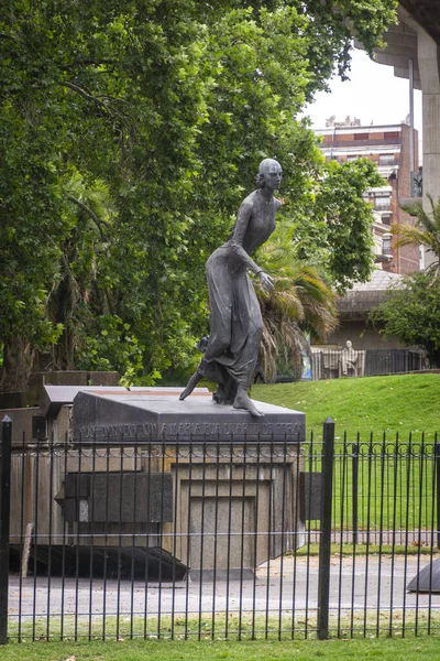 Eva Pern Evita Statue National Library Recoleta District Buenos Aires — Stock Photo, Image