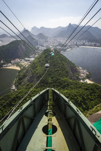 Hermosa Vista Desde Teleférico Sugar Loaf Mountain Río Janeiro Brasil — Foto de Stock