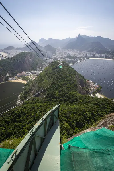Hermosa Vista Desde Teleférico Sugar Loaf Mountain Río Janeiro Brasil — Foto de Stock