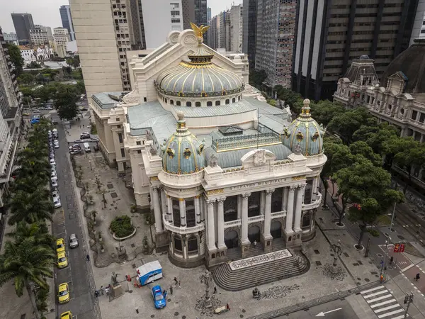 Beautiful View Historic Municipal Theater Opera House Building Downtown Rio — Stock Photo, Image