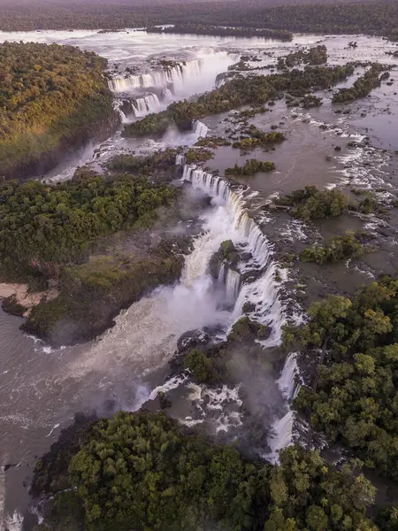 Hermosa Vista Cascadas Selva Verde Cataratas Del Iguazú Frontera Brasil Fotos De Stock
