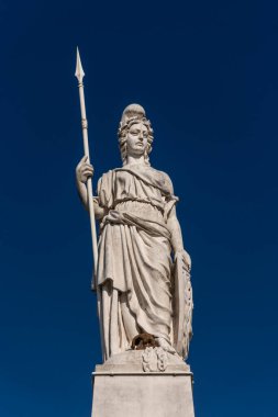 Plaza de Mayo, Buenos Aires, Arjantin 'deki beyaz tarihi anıta güzel bir manzara