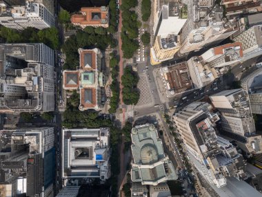 Beautiful aerial view to old historic buildings in Cinelndia Square, downtown Rio de Janeiro, Brazil  clipart