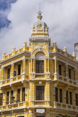 Pelourinho, Salvador, Bahia 'daki tarihi binanın güzel manzarası.