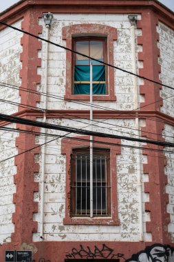 Valparaiso, Şili 'de geleneksel ev cephesi 