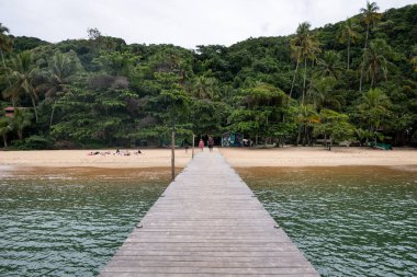 Ilha Grande 'deki Palmas Plajı, Rio de Janeiro, Brezilya 