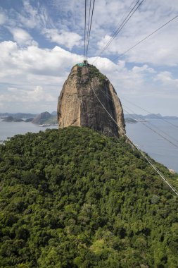 Sugar Loaf teleferiğinden okyanusa ve yeşil yağmur ormanlarına, Rio de Janeiro, Brezilya