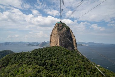 Sugar Loaf teleferiğinden okyanusa ve yeşil yağmur ormanlarına, Rio de Janeiro, Brezilya