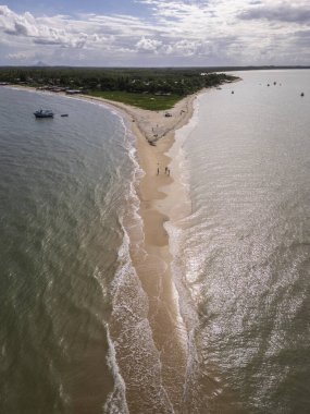 Ponta do Corumbau, Güney Bahia, Brezilya 'da güzel bir hava manzarası.