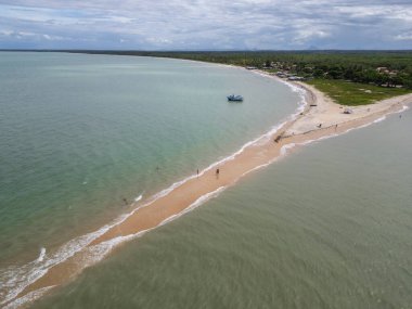Ponta do Corumbau, Güney Bahia, Brezilya 'da güzel bir hava manzarası.