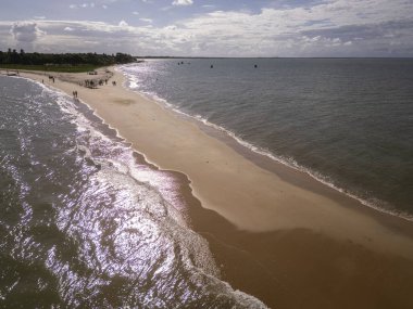 Ponta do Corumbau, Güney Bahia, Brezilya 'da güzel bir hava manzarası.