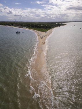 Ponta do Corumbau, Güney Bahia, Brezilya 'da güzel bir hava manzarası.