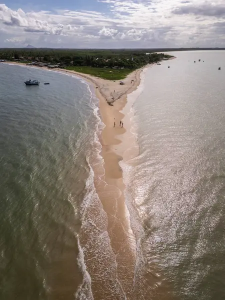 Ponta do Corumbau, Güney Bahia, Brezilya 'da güzel bir hava manzarası.