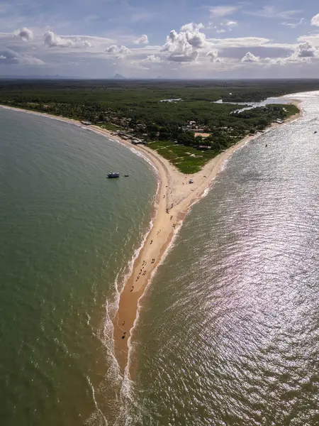 Ponta do Corumbau, Güney Bahia, Brezilya 'da güzel bir hava manzarası.