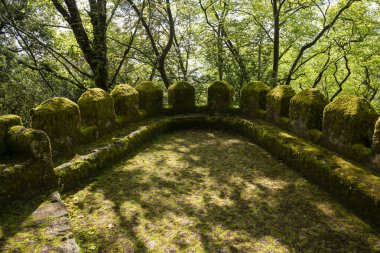 Sintra, Lizbon, Portekiz 'deki tarihi Fas Kalesi' nin güzel manzarası