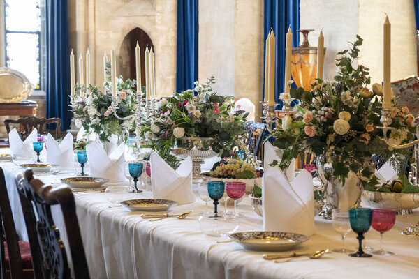 Вид на интерьер средневекового исторического замка в Арунделе, Великобритания