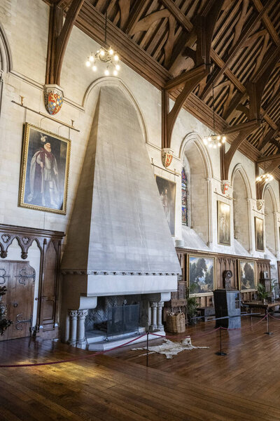 Вид на интерьер средневекового исторического замка в Арунделе, Великобритания