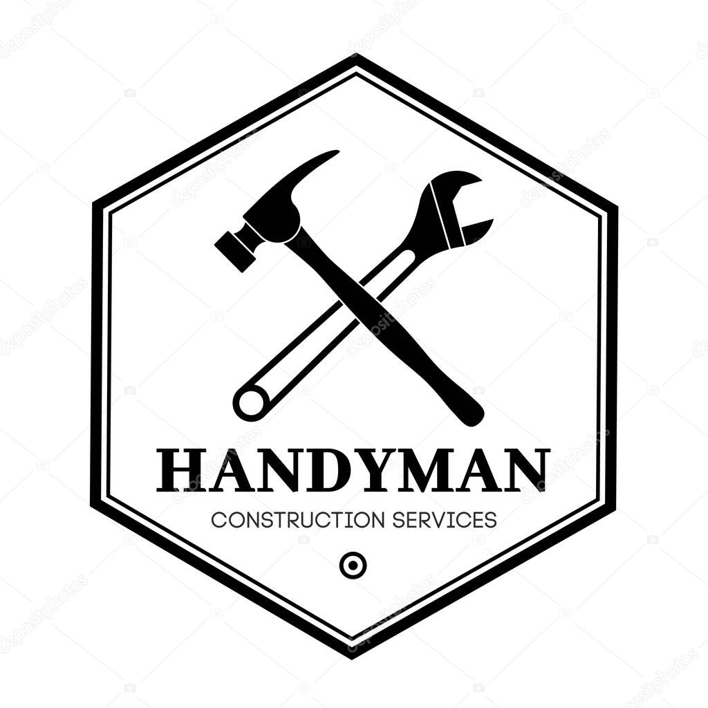 Handyman logo vector design.