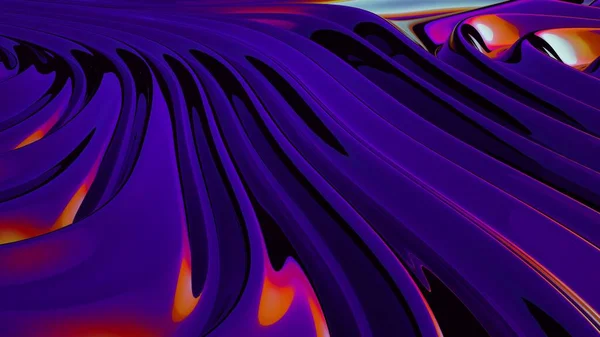 Flüssige Lila Metallhintergrund Holographische Folie Textur Flüssigen Hintergrund Glatte Strudel — Stockfoto