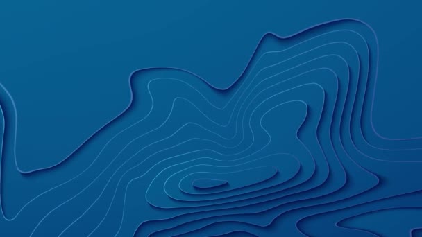 Koncepcja Skróconego Papieru Papier Rzeźba Niebieski Gradient Plakatu Ulotki Projekt — Wideo stockowe
