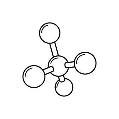 Molecule outline icon. Medical